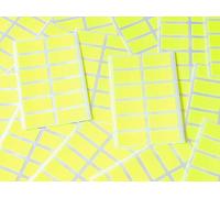 200 Labels, 25x12mm Rectangle, Fluo Yellow, Colour Code Stickers, Self-Adhesive Sticky Coloured Labels