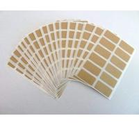 200 Labels, 25x12mm Rectangle, Light Brown, Colour Code Stickers, Self-Adhesive Sticky Coloured Labels
