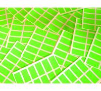 200 Labels, 25x12mm Rectangle, Lime Green, Colour Code Stickers, Self-Adhesive Sticky Coloured Labels