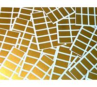 200 Labels, 25x12mm Rectangle, Matt Gold, Colour Code Stickers, Self-Adhesive Sticky Coloured Labels