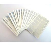 200 Labels, 25x12mm Rectangle, Matt Silver, Colour Code Stickers, Self-Adhesive Sticky Coloured Labels