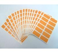 200 Labels, 25x12mm Rectangle, Orange, Colour Code Stickers, Self-Adhesive Sticky Coloured Labels
