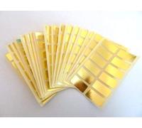 200 Labels, 25x12mm Rectangle, Shiny Gold, Colour Code Stickers, Self-Adhesive Sticky Coloured Labels