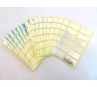 200 Labels, 25x12mm Rectangle, Shiny Silver, Colour Code Stickers, Self-Adhesive Sticky Coloured Labels