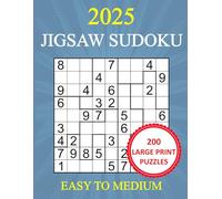 200 Large Print Jigsaw Sudoku Puzzles - Easy to Medium: Irregular Sudoku Puzzle Book for Adults, Seniors and Teens