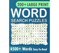 200+ Large Print Word Search Puzzles: 4500+ Words, Word Finds Book for Adults & Seniors, Font Size 32, Easy To Read, With Solutions (brain games for Adults & Seniors)