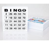 200 large printed Bingo cards for seniors system 25 from 75