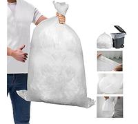 200 Large Strong Clear Bin Bags (18 x 29 x 39 Inches) - Plastic Recycling Bin Liners - 140 Gauge Trash Bags for Rubbish, Waste, Refuse & Dustbin Sacks - 85 Liters
