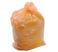 200 Large Strong Orange Plastic Polythene Bin Liners Bags Sacks Size 18 x 29 x 39" Refuse Rubbish Waste Recycling Dustbin Brand UK Store 247