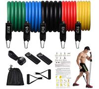 200 lb Resistance Bands Set Exercise Bands With Door Anchor, Handles, Waterproof Carrying Bag, Ankle Straps For Training Legs