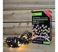 200 LED (16m) Premier Supabright LED Christmas Lights with Timer - Warm White