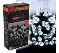 200 LED 20m Premier Battery 8 Function Outdoor Smart Timer Lights Cool White