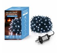 SHATCHI 200 LEDs Fairy String Lights Cool White Indoor/Outdoor Christmas Tree/Home/Party/Wedding/Garden Decorations Green Cable 8 Modes Mains Powered Memory Auto Timer