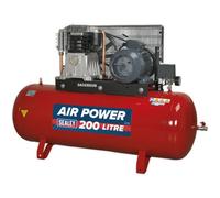 200 Litre 5.5Hp 3-Phase Belt Drive Air Compressor With 2-Stage Pump System