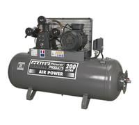 200 Litre Belt Drive Air Compressor - 3 Phase 5.5Hp Motor - Triple Cylinder Pump