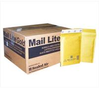 200 Mail Lite - B/00 - Bubble Lined Padded Envelopes 120 x 210mm - 4.5" x 8.5" (2 Boxes of 100) - Gold - No Frustration Bulk Pack
