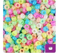 200 Mini Pony Bead Mix 6.5mm x 4mm (Glow Mix)