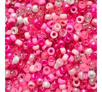 200 Mini Pony Bead Mix 6.5mm x 4mm (Pink Princess)