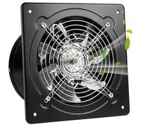 200 mm Extractor Fan 1050 m³/h, Bathroom Fan 200 mm with Return Flap, Smoke Flue Wall Fan, Exhaust Air, Protection Against Moisture, Improved Air Quality, Exhaust Kitchen 200 mm for Garage Basement