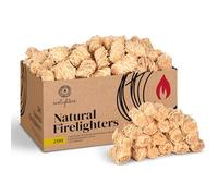 200 Natural Firelighters for Wood Burners, Fire Lighters, Firelighter for Stove, BBQ cooking, Wood Wool Fire Starters for Stoves and Wood Burner - Barbecue, Fire Pit, Pizza Oven. Large Box, 2.2KG
