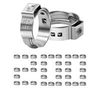 200 Pack 1/2" PEX Cinch Clamps, Stainless Steel Single Ear Hose Clamps