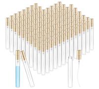 200 Pack 10ml Glass Perfume Atomiser Bottles, Refillable Fine Mist Sprays | Gold Caps, Slim Portable Design, Mini Glass Sprayers Bulk for Fragrance Samples, Essential Oils and Cosmetic Liquids