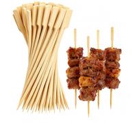 200 Pack 12cm Bamboo Skewers for BBQ Kebabs & Air Fryer, Natural Wooden Skewers for Appetisers, Fruits & Party Foods - Cocktail Sticks