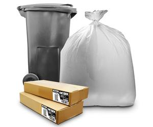 200 Pack | 2 Full Flat Packed Boxes | RE-GEN 270L 20kg Load Clear Wheelie Bin Liners Refuse Sacks, Everyday Use, Industrial Strength Outside Transparent Garden Bin Bags 760/1145 x 1370mm