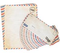 200 Pack Airmail Paper and Envelopes Set -120 Airmail Writing Paper and 80 Envelopes Blue Airmail and Airmail Envelopes for Invitations, Love Letters, Letters to Troops, Christmas Letter 8.5 x 11 inch