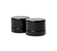 200 Pack Black 5ml Glass Jars with Lids - Thick Clear Child-Proof Containers for Lip Balm, Oils, Wax, and Cosmetics - Black Lids - Ideal Bulk 5ml Glass Jar and 1 Gram Glass Jar