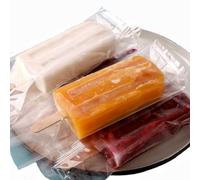 200 Pack Clear Ice Lolly Bags | Food Grade, Heat-Sealable Plastic Wrappers for Frozen Popsicles, Ice Cream, Candy & Baking - Leak-Proof, BPA-Free Packaging Commercial/Home Use (3.1×7.4"(8X19CM))