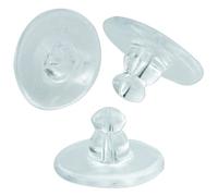200 Pack Clear Rubber Earring Safety Backs Clutch Earring Pad