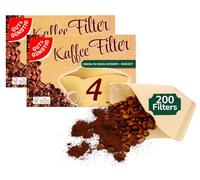 200 Pack - Coffee Filter Papers Size 04 - Disposable Unbleached Filters for Pour Over & Drip Coffee Makers, U-Shaped Filters for Smooth Brew