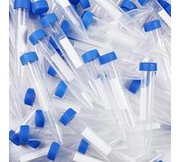 200 Pack Conical Centrifuge Tubes 15ml, Sterile Plastic Test Tubes with Screw Caps, Polypropylene Conical Container Microcentrifuge Tube with Graduated Marks and Conical Bottom