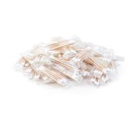 200 Pack Cotton Swabs, Individually Wrapped Cotton Swab, Individually Wrapped Double Tipped Wooden Sticks for Ear, Make-up(4pcs per Bag, 200 Bags, Double Round End)