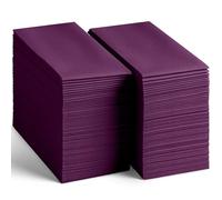 200-Pack Disposable Linen-Feel Amethyst Napkins, 12" x 17" Cloth-Like Paper Dinner Napkins For Wedding, Bathroom, Party Or Event
