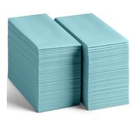 200-Pack Disposable Linen-Feel Pale Blue Napkins, 12" x 17" Cloth-Like Paper Dinner Napkins For Wedding, Bathroom, Party Or Event