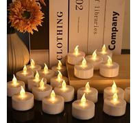 200 Pack Flameless LED Tea Lights Candles Flickering 200+ Hours Warm Yellow