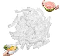 200 Pack Food Covers Plastic Stretch, Bowl Covers & Food Storage Lids, Reusable Elastic Stretch Covers for Plates, Bowls & Pots, Kitchen Food Preservation Covers for Fruit, Vegetable, Meat