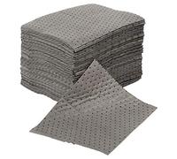 200-Pack General Purpose Lightweight Absorbent Pads - 60L Capacity Per Pack - Ideal for Non-Hazardous Fluid Cleanup, Perfect for Oils, Water, Solvents and More - Durable and Perforated for Easy Use