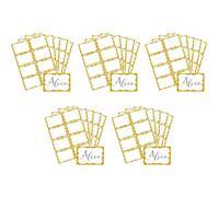 200 Pack Gold Border Name Tag Stickers, 2 x 3 Inch Blank Self-Adhesive Write-On Labels for School Office Classroom File Folders Storage Meetings Events