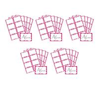 200 Pack Gold Border Name Tag Stickers, 2 x 3 Inch Blank Self-Adhesive Write-On Labels for School Office Classroom File Folders Storage Meetings Events (Rose Red)