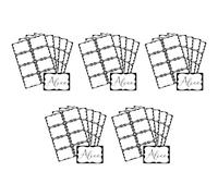 200 Pack Gold Border Name Tag Stickers, 2 x 3 Inch Blank Self-Adhesive Write-On Labels for School Office Classroom File Folders Storage Meetings Events (Black)