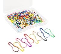 200 Pack Knitting Stitch Markers,Crochet Stitch Markers,Bulb Safety Pin Clips,Pear Shaped Locking Gourd Pins,Metal Clips in Mixed Colors for Knitting,DIY Projects,Sewing and Clothing
