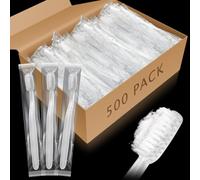 200 Pack Prepasted Disposable Toothbrushes Individually Wrapped Pre Pasted Toothbrushes Soft Bristle Travel Tooth Brush Single Use Wrapped for Hotel, Camping, Travel and Gift for The Homeless (500)