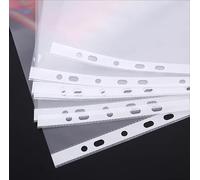 200 Pack Punched Poly Pockets, 40 Micron Crystal Clear, A4 Plastic Wallets
