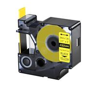 200-Pack Replacement for 1805444 Black on Yellow 24mm Compatible with Dymo | 1.5 m Heat Shrink Tube with 3:1 Shrink Ratio Compatible with Industrial Dymo Rhino 6000, Rhino 6500 Printer