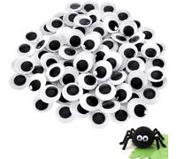 200 Pack Self Adhesive Googly Eyes for Crafting - Large 20mm Black and White Plastic Wiggly Eyes for Scrapbooking, DIY Craft Decor