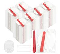 200 Packs Hotel Vanity Kit Individually Wrapped Hotel Amenities Disposable Travel Size Hospitality Supplies, Each Includes 2 Cotton Pads 4 travel qtips Nail File for Motels Makeup Toiletry（200）