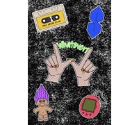 200 Page Lined Notebook: 90s Nostalgia Themed